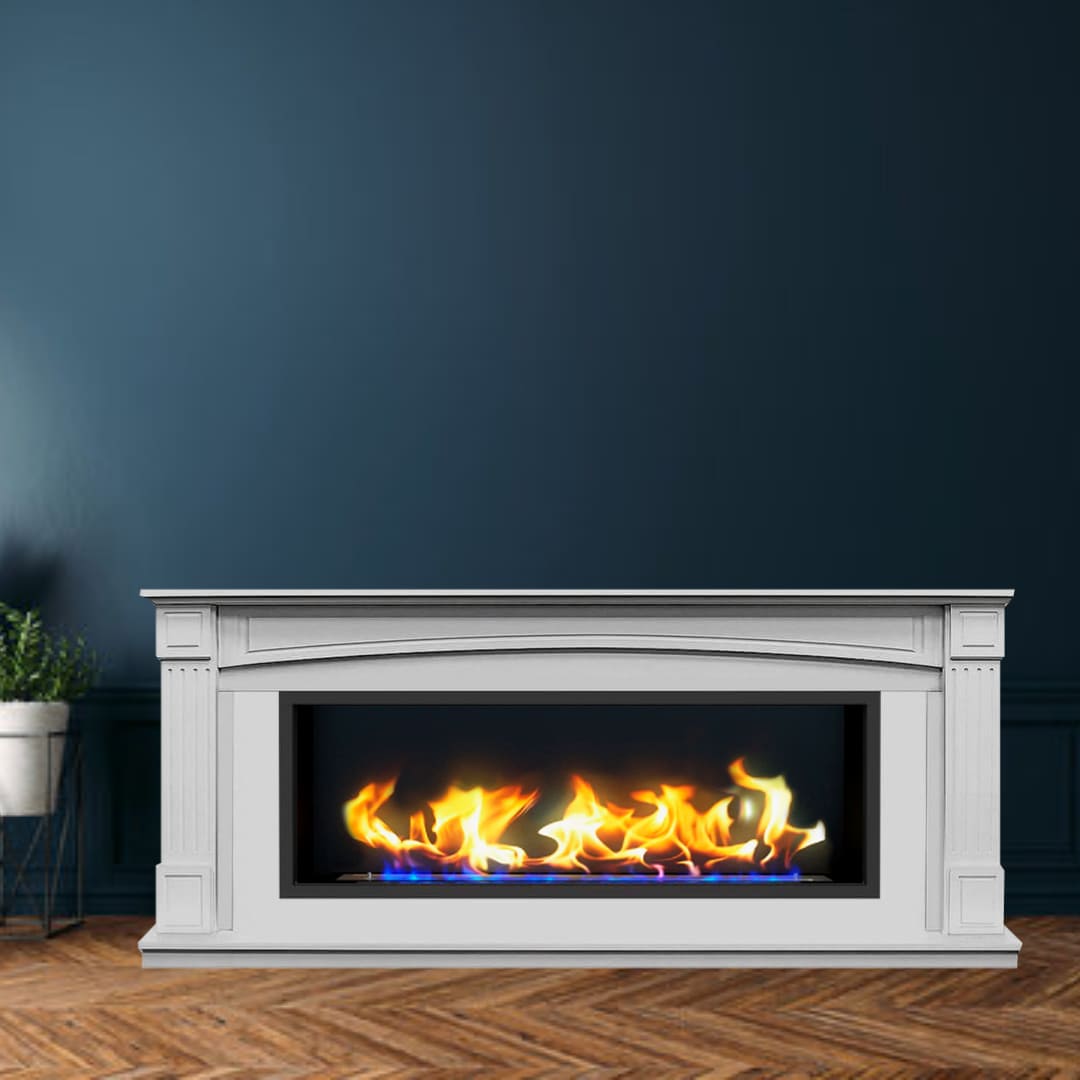 Биокамин в линейном портале "Русский огонь" Честер с защитным стеклом по цене 100 600 руб.