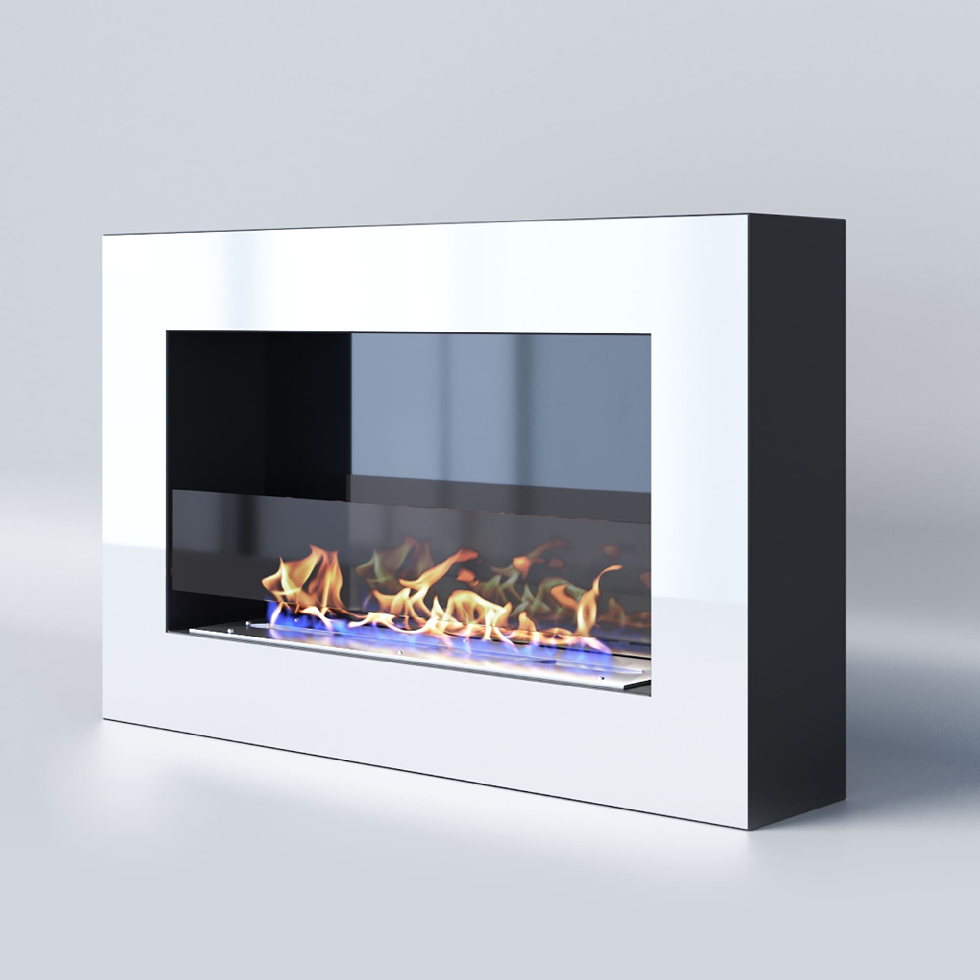 Биокамин "Русский огонь" Хай-тек 800N настенный (высота 500мм.) с защитным стеклом по цене 32 850 руб.