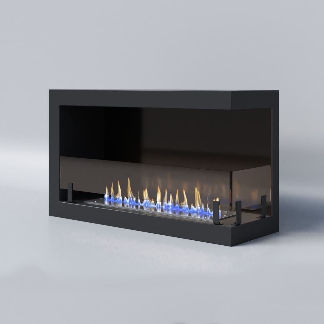 Биокамин "Русский огонь" Честер 700 угловой правый с защитным и декоративным стеклом по цене 33 300 руб.