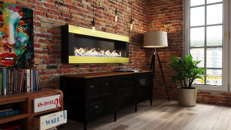 Биокамин "Русский огонь" Голд 1500N настенный с защитным стеклом по цене 65 500 руб.