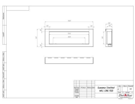 Биокамин SteelHeat WALL ONE 1200 LITE черный, стекло по цене 40 110 руб.