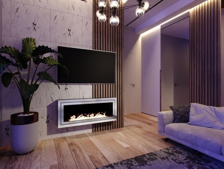 Биокамин "Русский огонь" Стенли 1100N настенный с защитным стеклом по цене 43 250 руб.