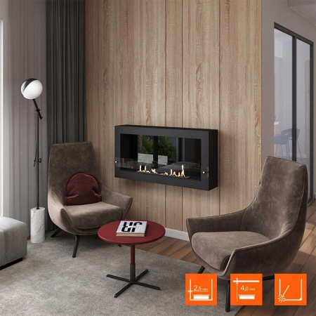 Биокамин SteelHeat WALL ONE 1100 LITE черный Биокамин SteelHeat WALL ONE 1100 LITE черный по цене 34 440 руб.